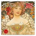 -: Kalendář 2027 poznámkový: Alfons Mucha, 30 x 30 cm