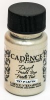 neuveden: Metalická akrylová barva Cadence Dora Metalic - platinová / 50 ml