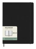 neuveden: Moleskine Zápisník plánovací 18 měsíční 2023-24 tvrdý černý XL