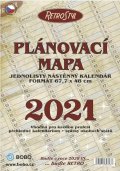neuveden: BOBO Kalendář 2021: Plánovací mapa Retro roční skládaná 680 x 480 mm
