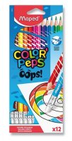 neuveden: Maped - Bezdřevé pastelky Color´Peps Oops s gumou 12 ks