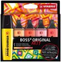 neuveden: Zvýrazňovač STABILO BOSS ORIGINAL ARTY line - sada 5 barev, teplé odstíny