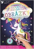 neuveden: Vyškrabávací obrázky - Jednorožec 16,5 x 21 cm (2 ks)