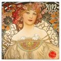 neuveden: Kalendář 2022 poznámkový: Alfons Mucha, 30 × 30 cm