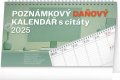 neuveden: Kalendář 2025 stolní: Poznámkový daňový s citáty, 25 × 14,5 cm