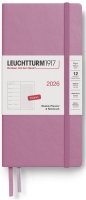 neuveden: Weekly Planner & Notebook 2026 Wallet (B6+ x A6) Dusty Rose - tečkovaný