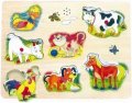neuveden: Hrací puzzle na desce - zvířecí hlasy
