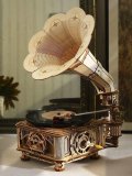 neuveden: NiXiM Dřevěné 3D puzzle/Funkční gramofon – elektrický