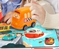 neuveden: Puzzle Školní autobus, dřevěné s hračkou