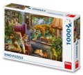 -: Puzzle Z obrazu: Tygři 1000 dílků