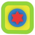 neuveden: Moje první puzzle - Tvary čtverec/hvězda zelená