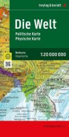 neuveden: Mapa světa 1:20.000.000 / politická,  fyzická (vyztužená; mezinárodní verze