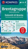 : Brentagruppe, Weltnaturerbe, Dolomiti di Brenta 1:50 000 / turistická mapa 