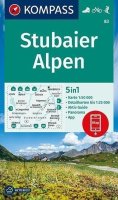 neuveden: Stubaier Alpen 1:50 000 / turistická mapa KOMPASS 83