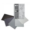 neuveden: Blok s barevnými papíry A4 Deco 170 g - šedé odstíny
