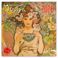 neuveden: Kalendář 2026 poznámkový: Alfons Mucha, 30 x 30 cm
