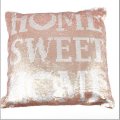 neuveden: Flitrový polštář s výplní HOME SWEET HOME