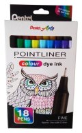 : Liner Pentel Pointliner 0.4mm sada 12+6ks