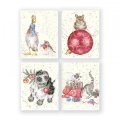 neuveden: Wrendale Designs Sada dárkových kartiček s obálkou - Vánoční nálada