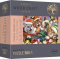 neuveden: Trefl Wood Craft Origin Puzzle Vánoční kočky 501 dílků - dřevěné