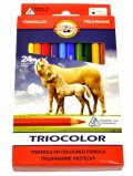 neuveden: Koh-i-noor pastelky TRIOCOLOR trojhranné souprava 24 ks v papírové krabičce