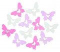 neuveden: Dřevění motýli 4cm - růžovofialový mix 12ks