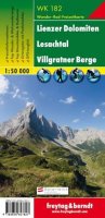 neuveden: WK 182 Lienz Dolomity - Lesachtal - hory Villgraten 1:50 000 / turistická m