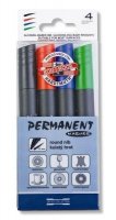 neuveden: Koh-i-noor Permanent Markers/permanentni znackovače ploché sada 4 ks