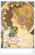 neuveden: Kalendář 2026 nástěnný: Alfons Mucha, 33 x 46 cm