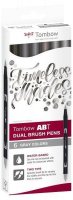 neuveden: Tombow ABT Dual Pen Brush Sada oboustranných štětcových fixů - Grey colours