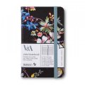 neuveden: Bookaroo V&A Kapesní zápisník A6 - Kilburn Black Flora