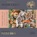 neuveden: Trefl Wood Craft Origin Puzzle Divoké kočky v džungli 501 dílků - dřevěné