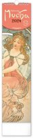 neuveden: Kalendář 2024 nástěnný: Alfons Mucha, 12 × 48 cm