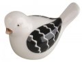 neuveden: Ptáček s černými křídly z keramiky na postavení 8 x 5,5 x 5,5 cm
