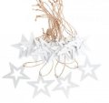 neuveden: Závěsná dřevěná hvězda - bílá 18 ks