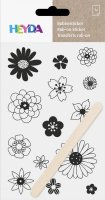 neuveden: HEYDA Propisoty 10 x 19 cm - květy černé