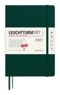 -: Týdenní plánovač Forest Green, Medium A5 2027, anglicky