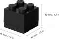neuveden: Úložný box LEGO Mini 4 - černý