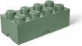 neuveden: Úložný box LEGO 8 - army zelený