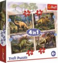 neuveden: Trefl Puzzle Zajímaví dinosauři 4v1