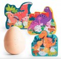 neuveden: Puzzle Dinosauři ve vejci, dřevěné s hračkou