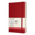 neuveden: Moleskine Diář 2022 červený L, denní, tvrdý