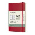 neuveden: Moleskine Zápisník plánovací 2021-2022 červený S, měkký
