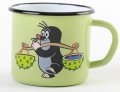 Miler Zdeněk: Krtek - hrnek smaltovaný 8cm, světle zelený/ kaštan