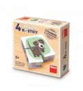 neuveden: Dřevěné kostky Zvířátka - 4 kostky