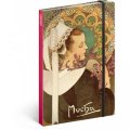 neuveden: Notes - Alfons Mucha/Vřes, nelinkovaný, 13 x 21 cm