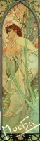 neuveden: Záložka Alfons Mucha – Evening contemplation