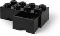 neuveden: Úložný box LEGO s šuplíky 8 - černý
