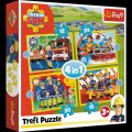 neuveden: Trefl Puzzle Požárník Sam - Rádi pomůžeme 4v1 (12,15,20,24 dílků)
