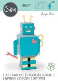 neuveden: SIZZIX Thinlits vyřezávací kovové šablony - 3D Robot
